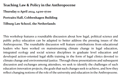 Panel in Tilburg: Mainstreaming Climate Change in Australia’s Law Curriculum